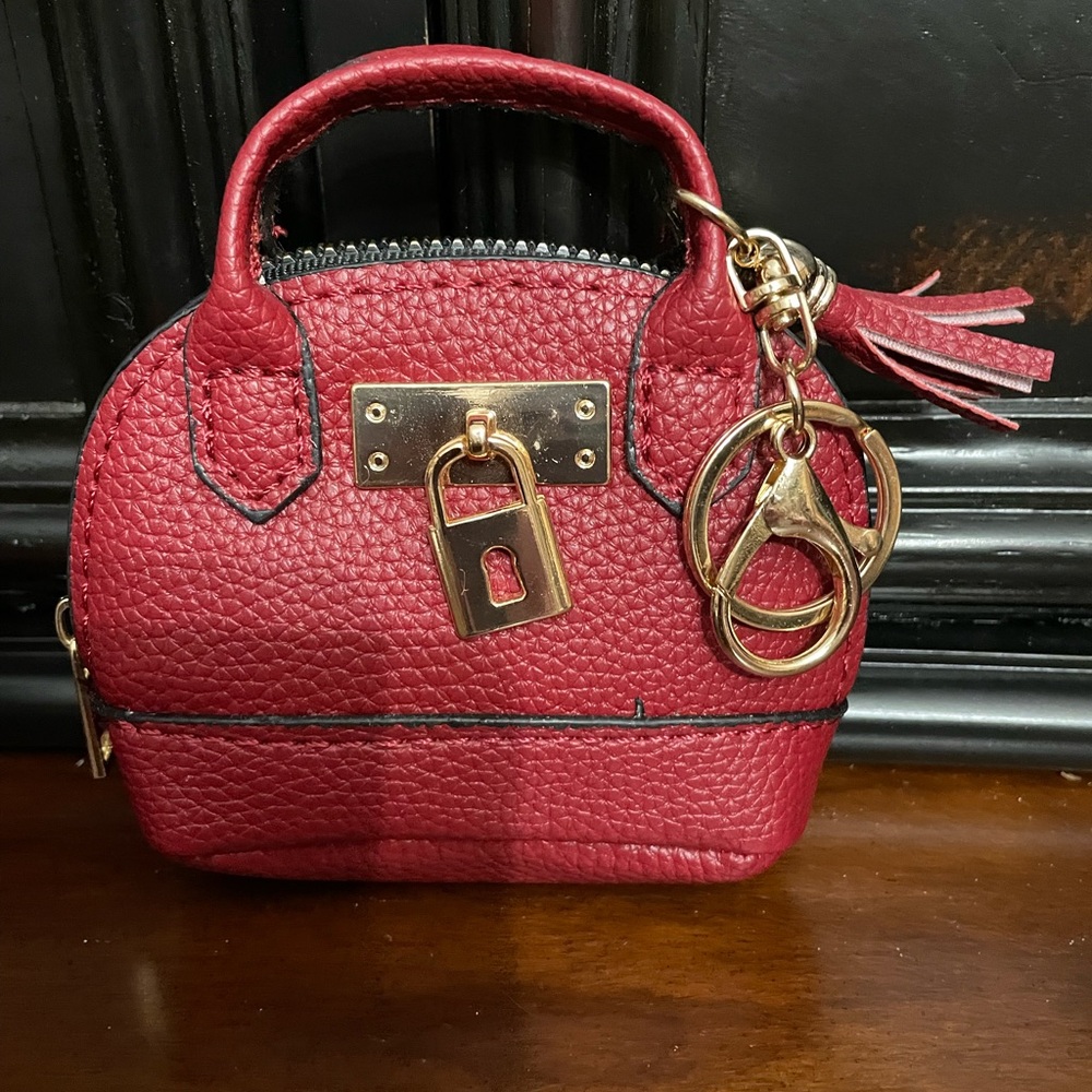 Elegant Red Mini Handbag keychain bag charm
